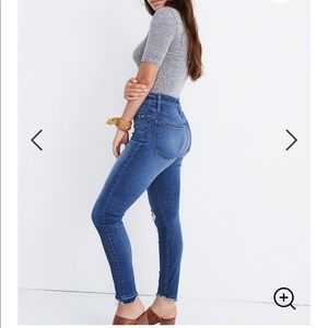 Madewell drop hem 10 inch skinny jeans